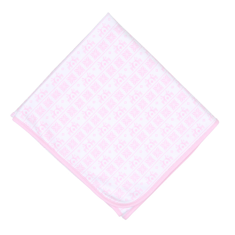 Magnolia Baby Baby Fair Isle Receiving Blanket - Pink