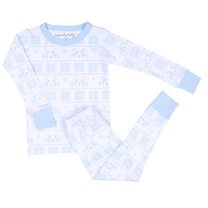 Magnolia Baby Baby Fair Isle Long Pajamas - Blue