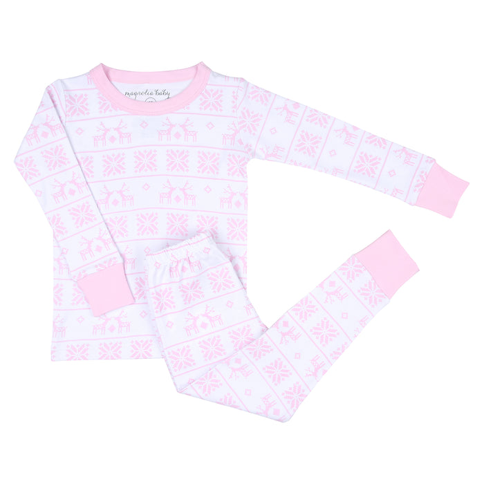 Magnolia Baby Baby Fair Isle Long Pajamas - Pink