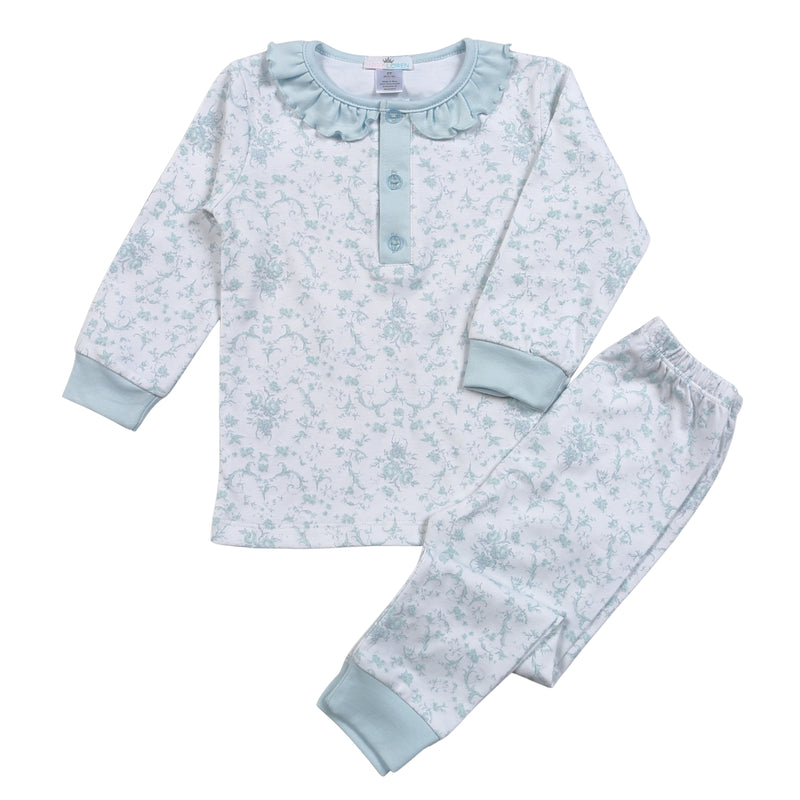 Baby Loren Blue Floral Pajama Set Lillie & John
