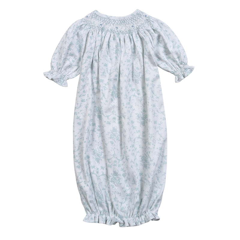 Baby Loren Blue Floral Gown
