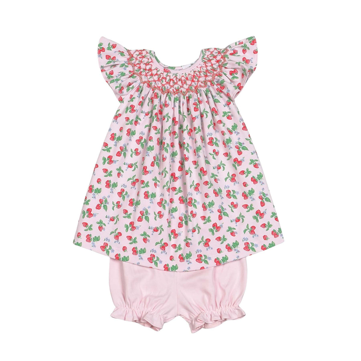 *Pre-Order* Baby Loren Strawberries Bloomer Set - Pink