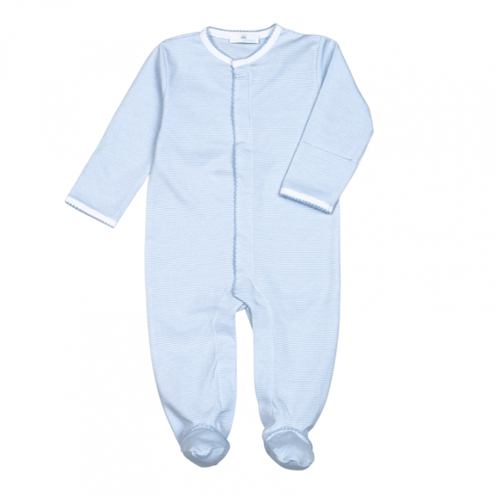 *Pre-Order* Baby Loren Footie - Blue Stripes