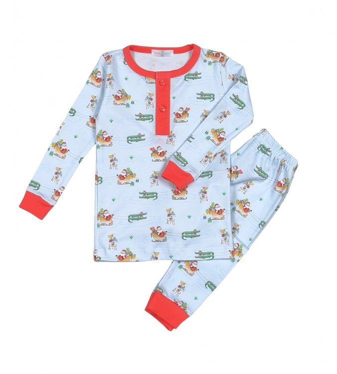 *Pre-Order* Baby Loren Cajun Christmas Pajama Set - Blue