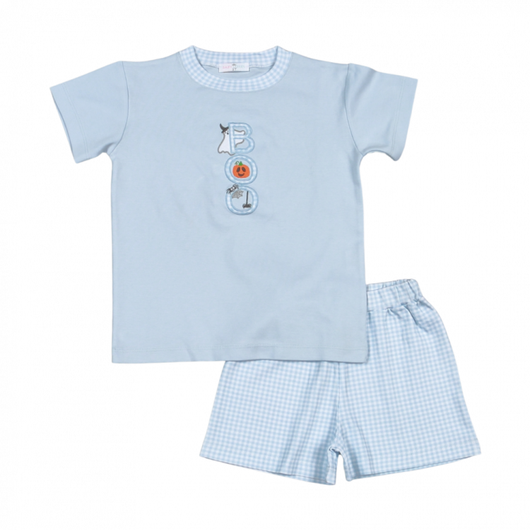 *Pre-Order* Baby Loren Boo Short Set - Blue