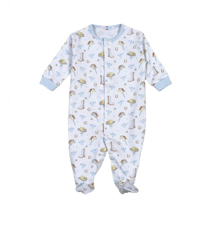 *Pre-Order* Baby Loren Howdy Footie - Blue