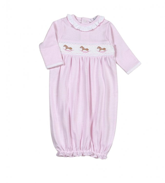 *Pre-Order* Baby Loren Rocking Horse Gown - Pink