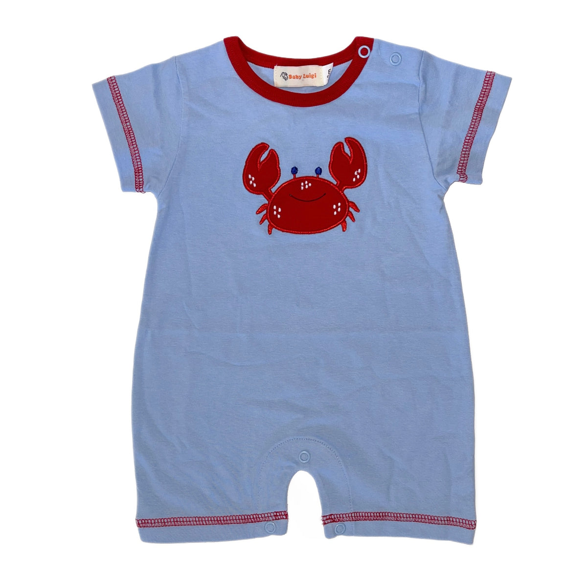 Luigi Kids Crab Romper - Blue