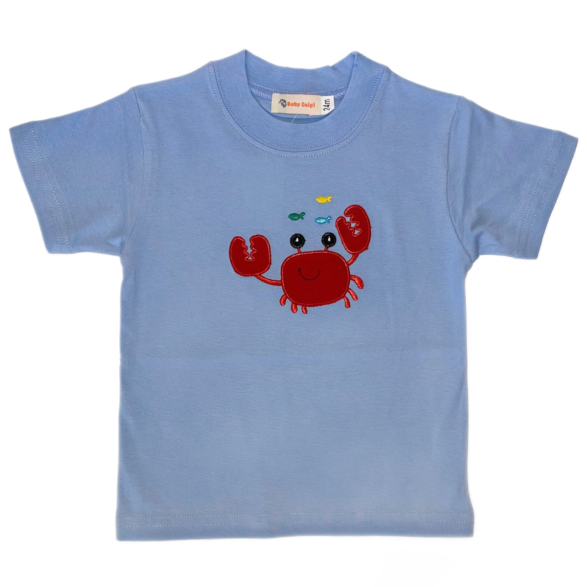 Luigi Kids Crab T-Shirt - Sky Blue