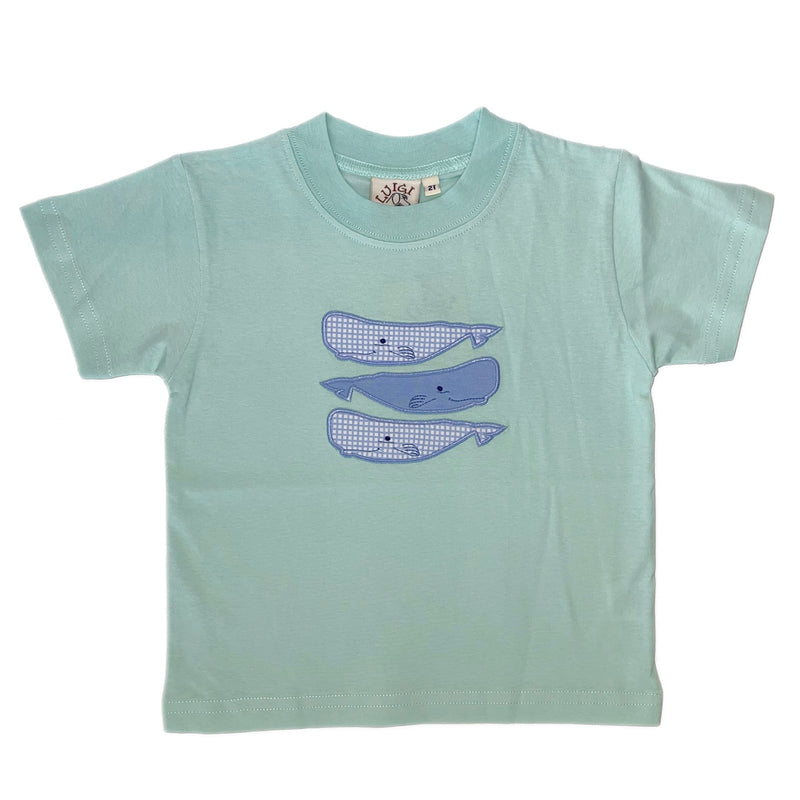 Luigi Kids Whales T-Shirt - Mint