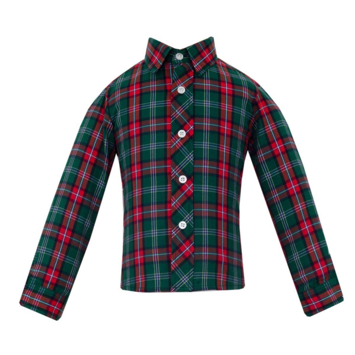 *Pre-Order* Anavini Green & Red Plaid Button Down Shirt