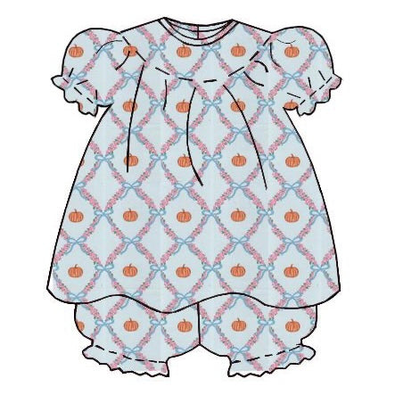 *Pre-Order* Anavini Pumpkins Bloomer Set - Blue