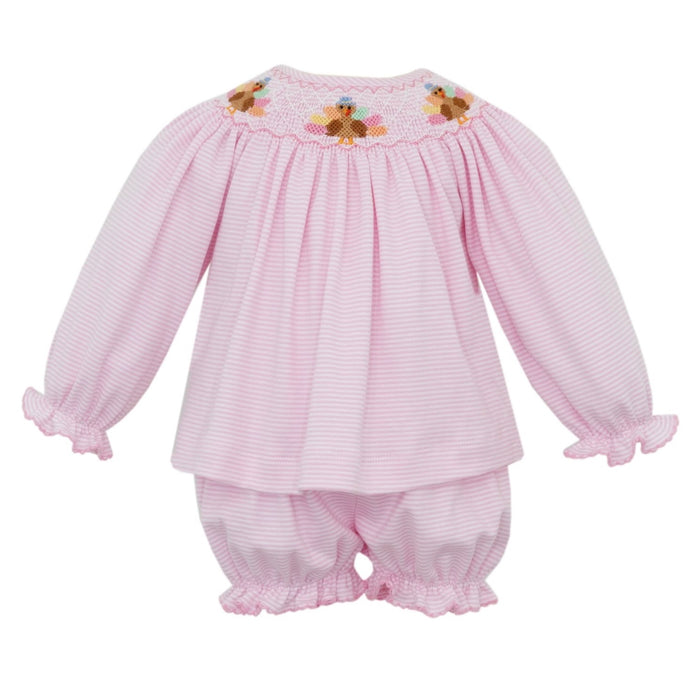 *Pre-Order* Petit Bebe Turkey Bloomer Set - Pink