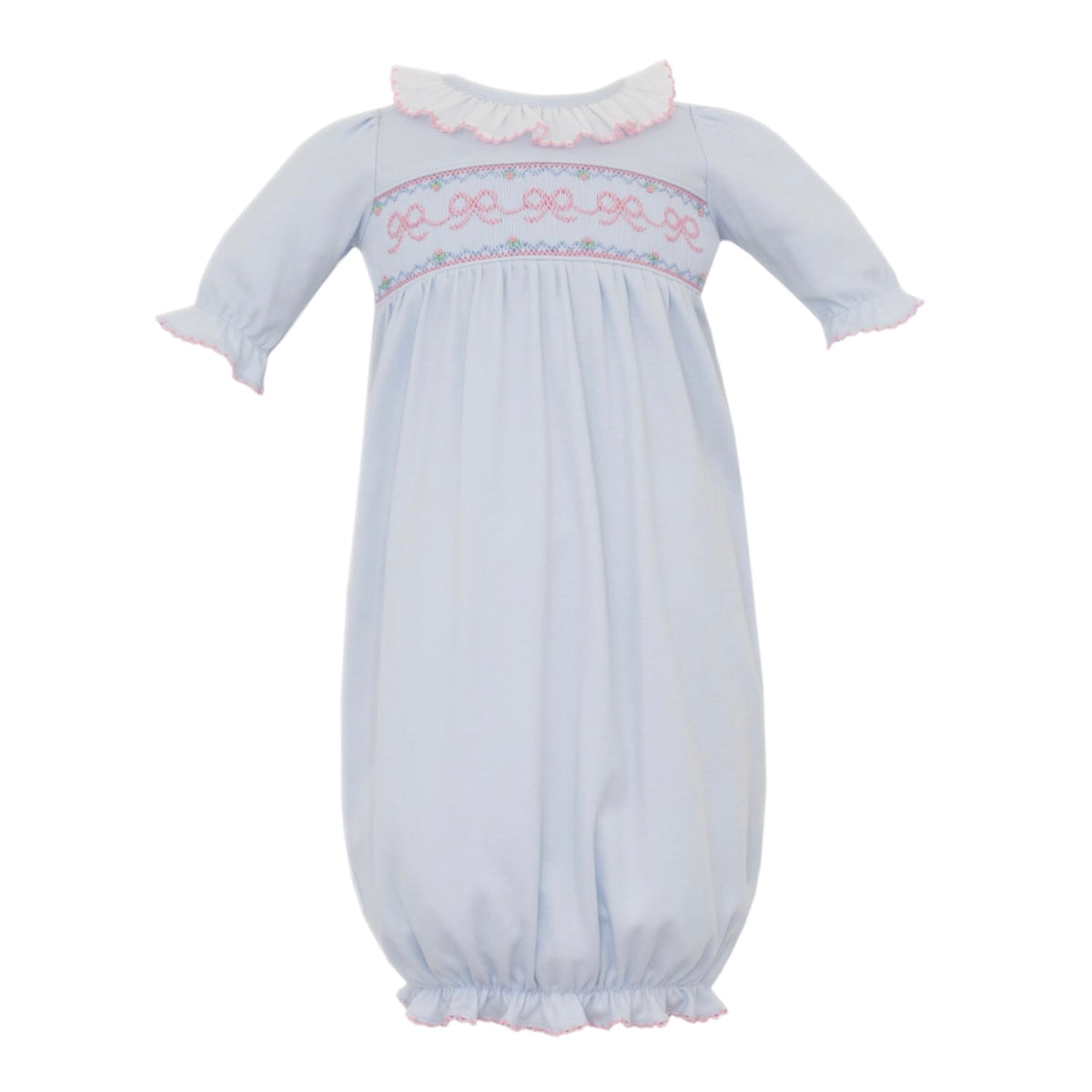 *Pre-Order* Petit Bebe Bows Gown - Blue/Pink