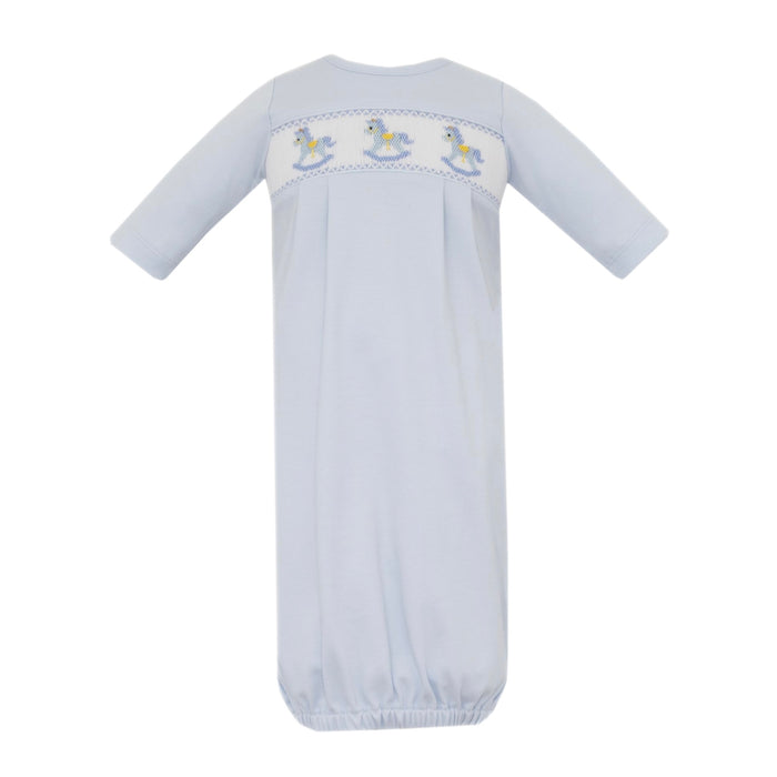 *Pre-Order* Petit Bebe Rocking Horses Gown - Blue