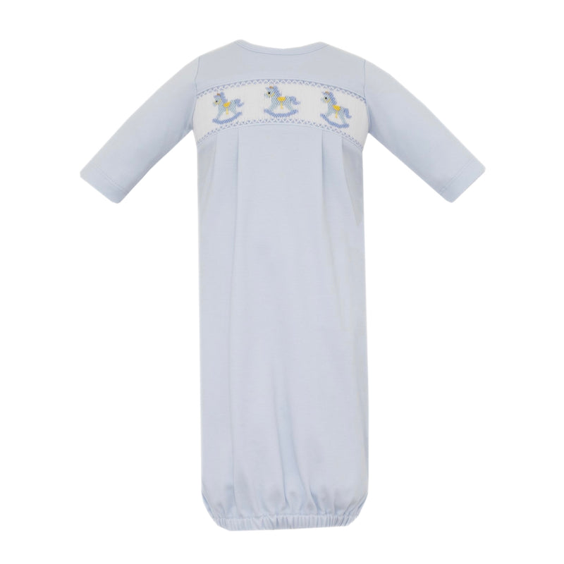 *Pre-Order* Petit Bebe Rocking Horses Gown - Blue