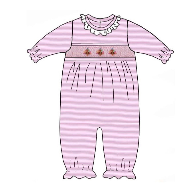 *Pre-Order* Petit Bebe Turkey Romper - Pink