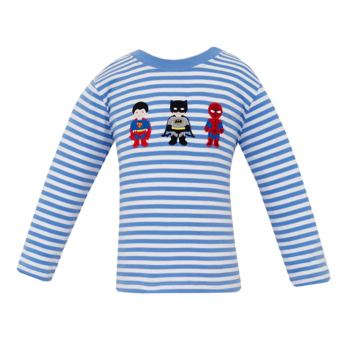 *Pre-Order* Claire & Charlie Superheros T-Shirt - Periwinkle Blue