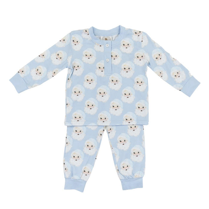 *Pre-Order* Cypress Row Santa Baby Pajama Set - Blue