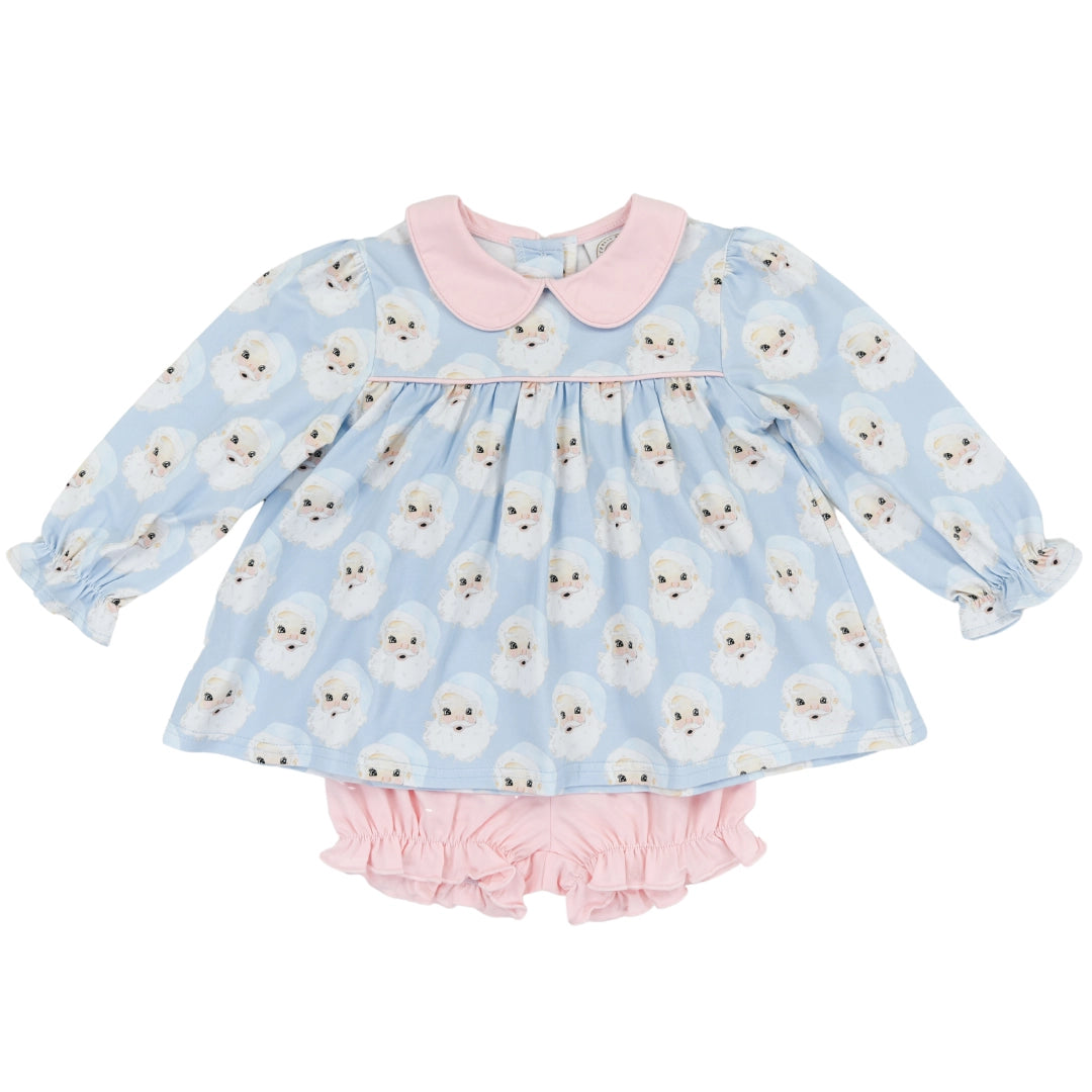 *Pre-Order* Cypess Row Santa Baby Short Set - Blue/Pink