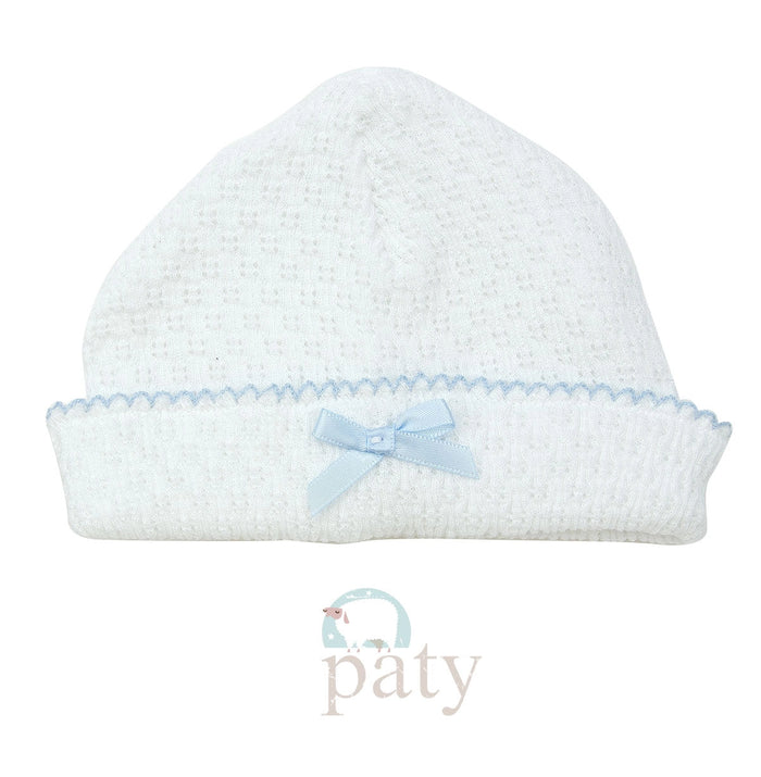 *Pre-Order* Paty, Inc. Knit Beanie - White w/ Colored Trim