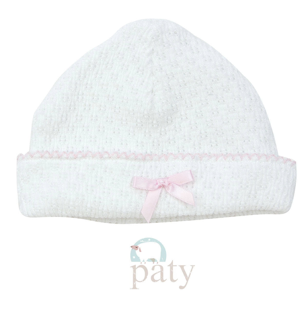 Paty, Inc. Knit Beanie - White w/ Colored Trim