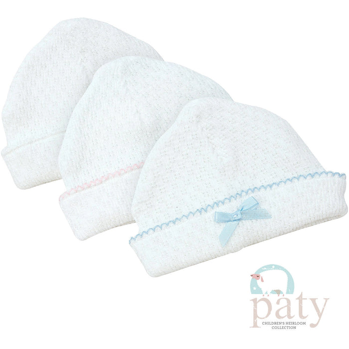 *Pre-Order* Paty, Inc. Knit Beanie - White w/ Colored Trim