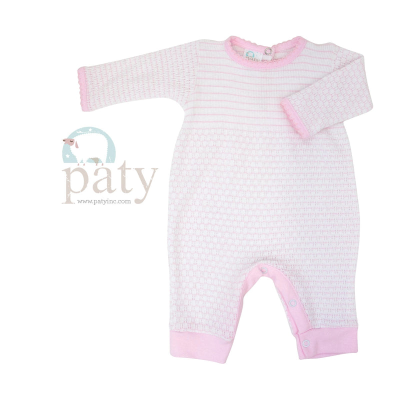 Paty, Inc. Knit Romper w/ Pima Binding