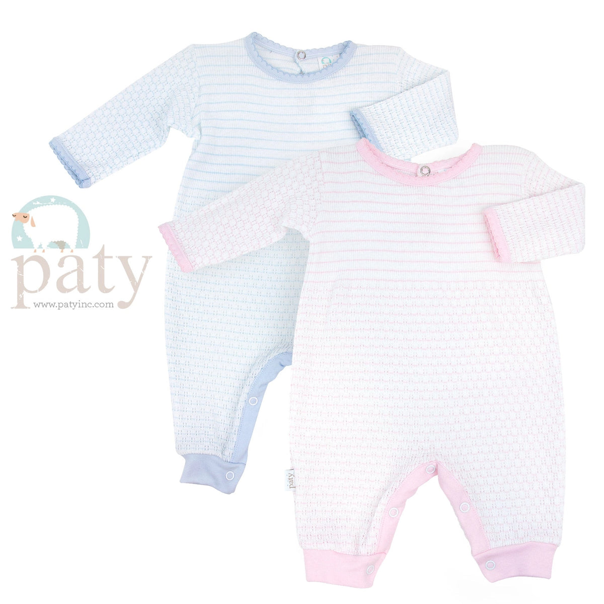 Paty, Inc. Knit Romper w/ Pima Binding
