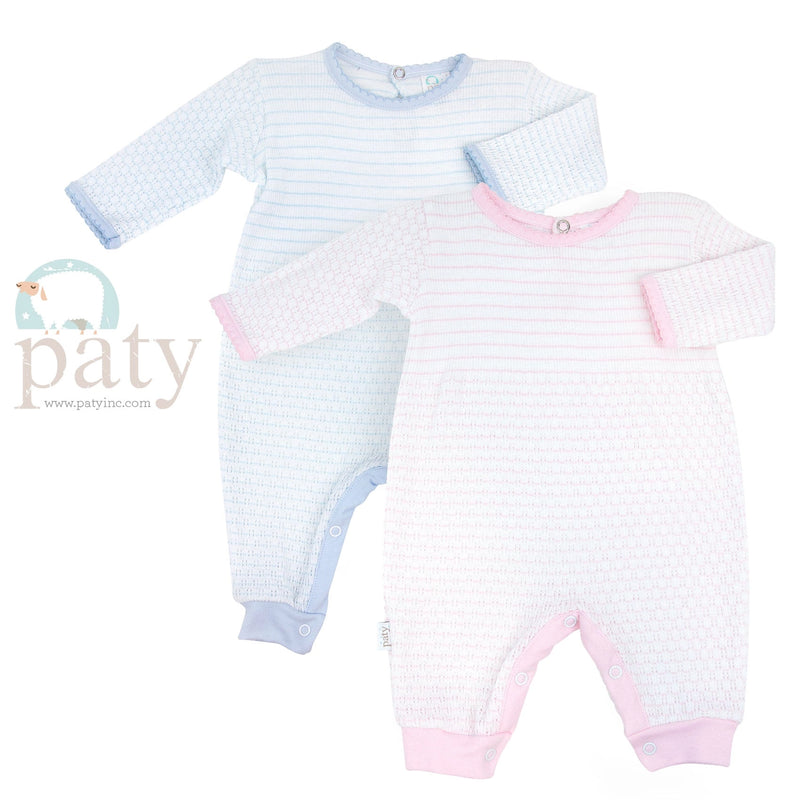 Paty, Inc. Knit Romper w/ Pima Binding