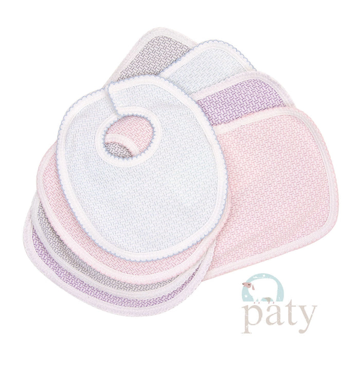 *Pre-Order* Paty, Inc. Knit Bib & Burp Cloth Set