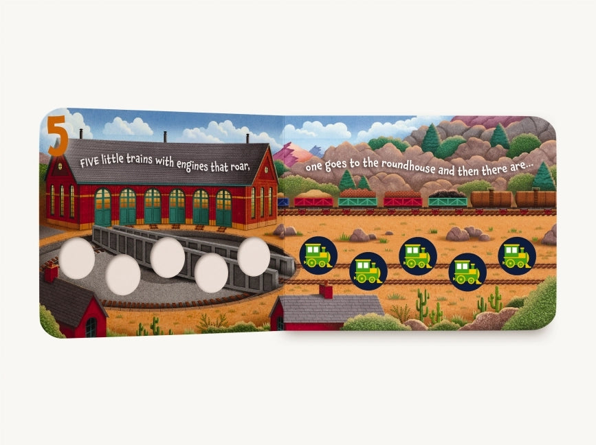 Ten Little Trains Board Book
