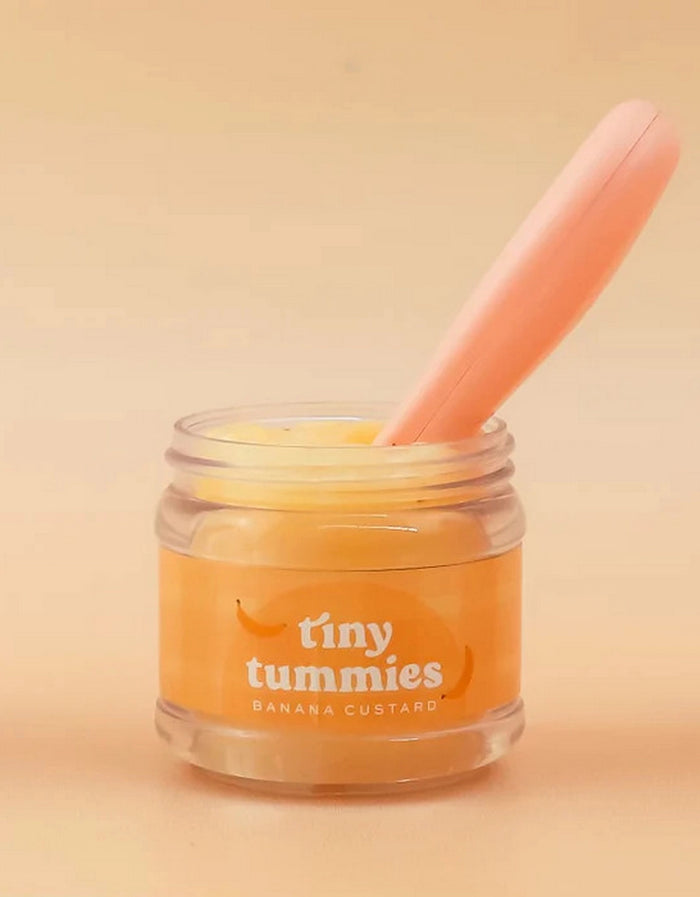 Tiny Harlow Tiny Tummies Banana Custard Food Jar & Spoon Set