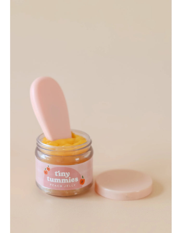 Tiny Harlow Tiny Tummies Peach Jelly Food Jar & Spoon Set