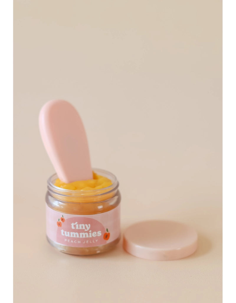 Tiny Harlow Tiny Tummies Peach Jelly Food Jar & Spoon Set