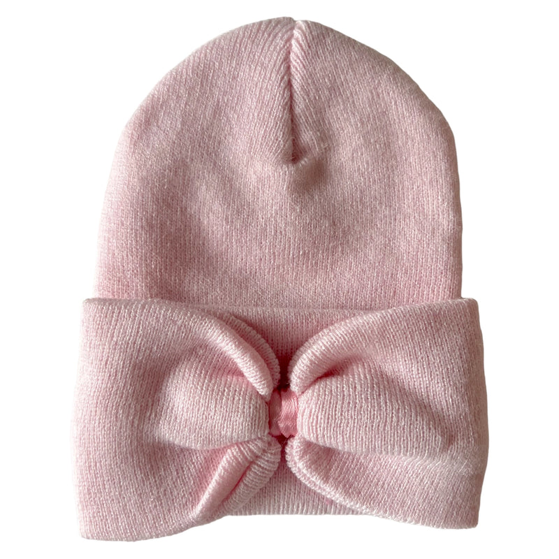 SpearmintLOVE Baby’s First Hat - Petal Pink Bow