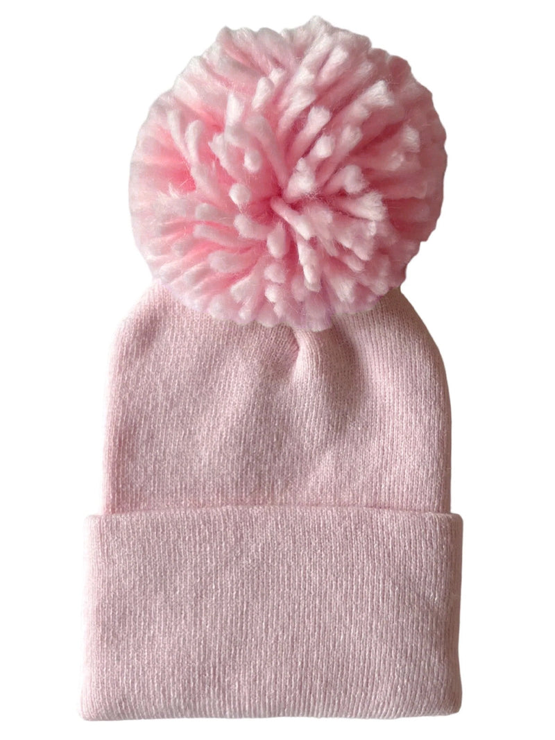 SpearmintLOVE Baby’s First Hat - Petal Pink Pom