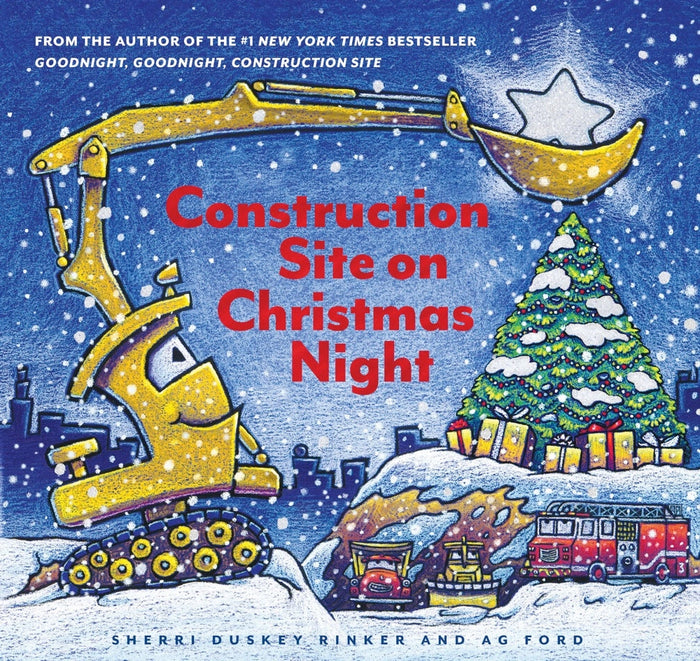 Construction Site On Christmas Night Hardcover Book
