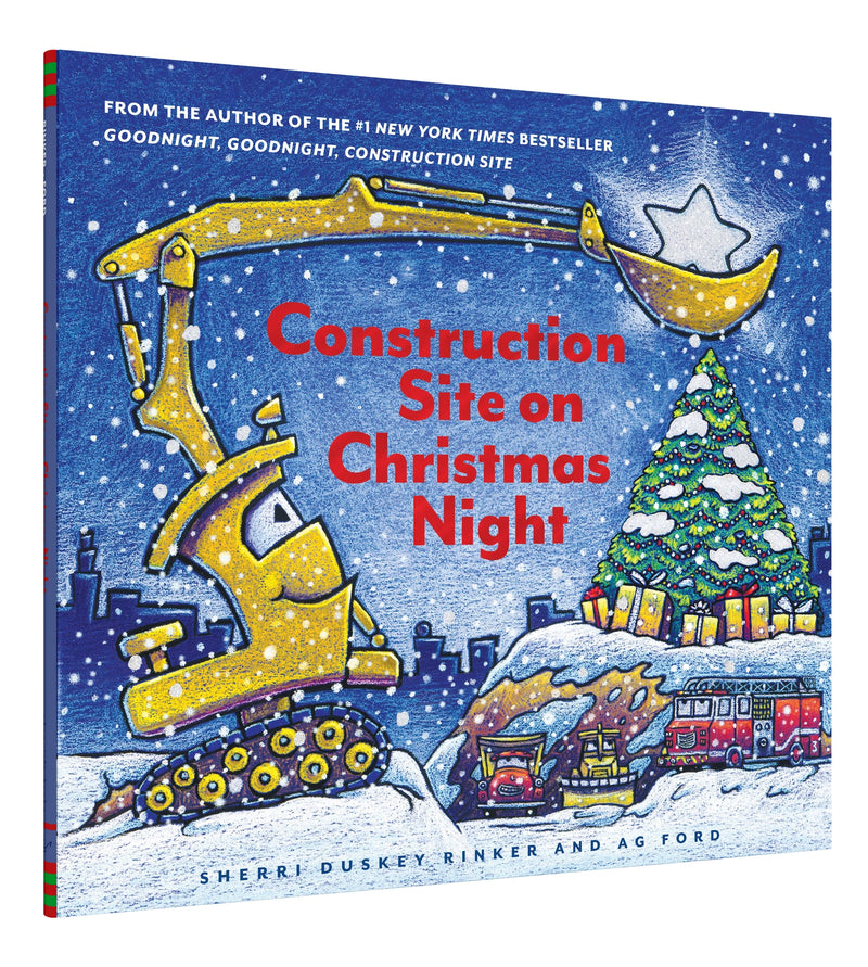 Construction Site On Christmas Night Hardcover Book