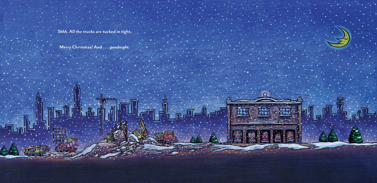 Construction Site On Christmas Night Hardcover Book