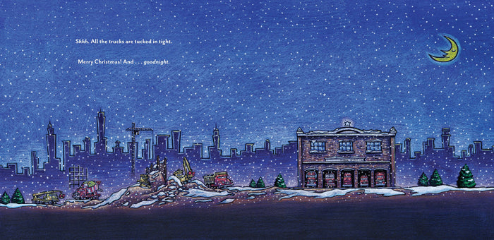 Construction Site On Christmas Night Hardcover Book