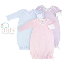Paty, Inc. Knit Overlap Shoulder Gown