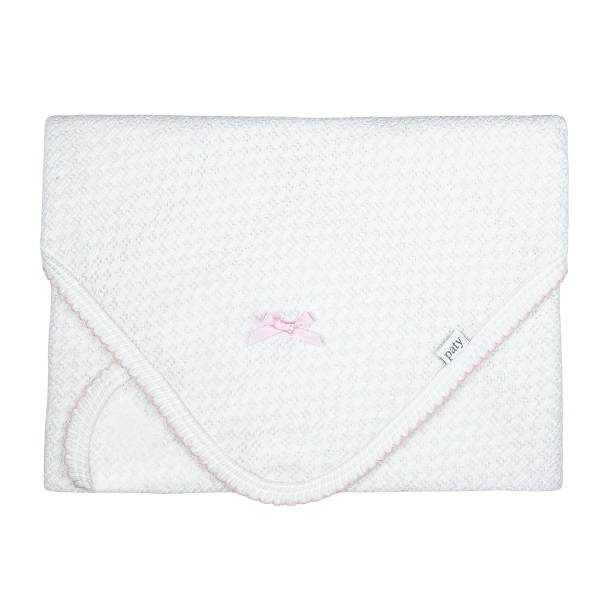 Paty, Inc. Receiving Blanket - White w/ Colored Trim