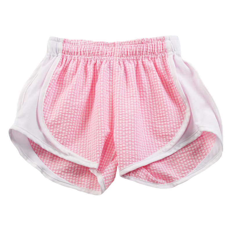 Funtasia Too Girls Seersucker Track Shorts - Pink