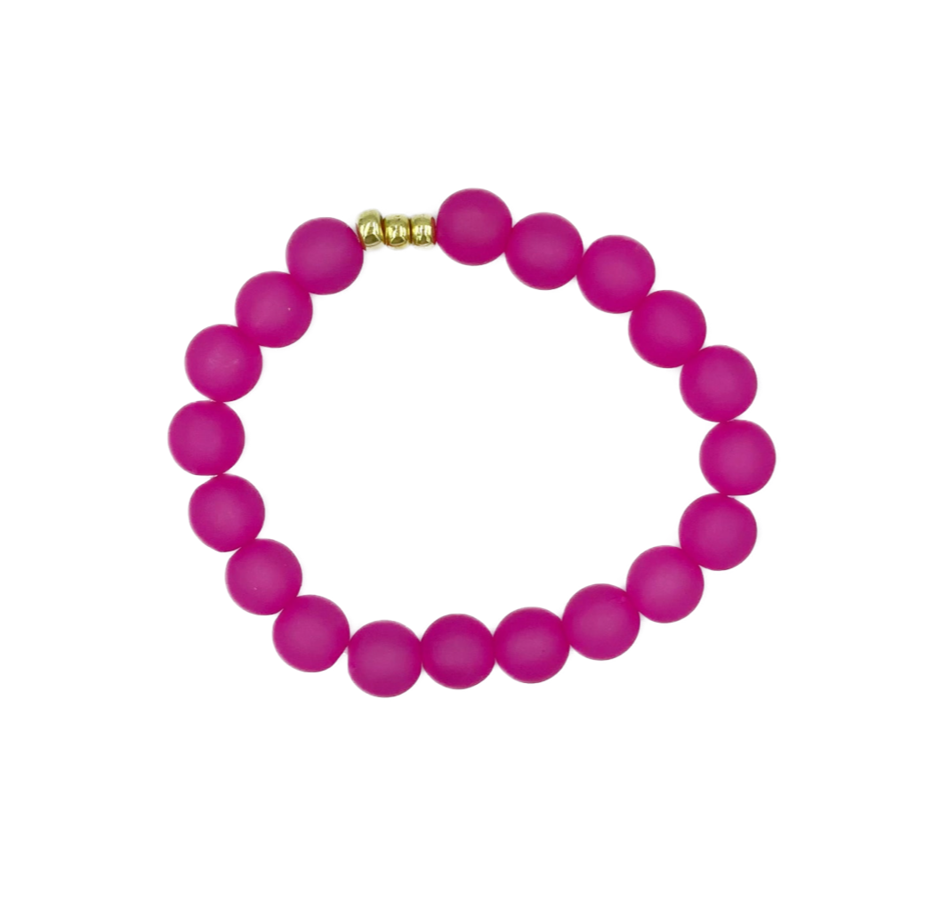 Good Grace Design Co. Frosted Bracelet - Hot Pink