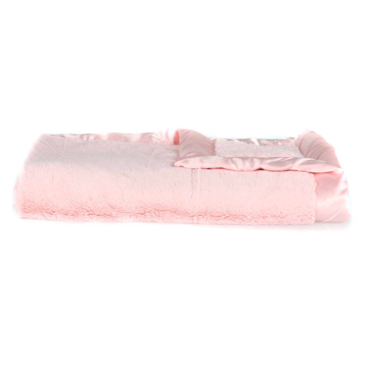 Saranoni Satin Border Receiving Blanket - Light Pink