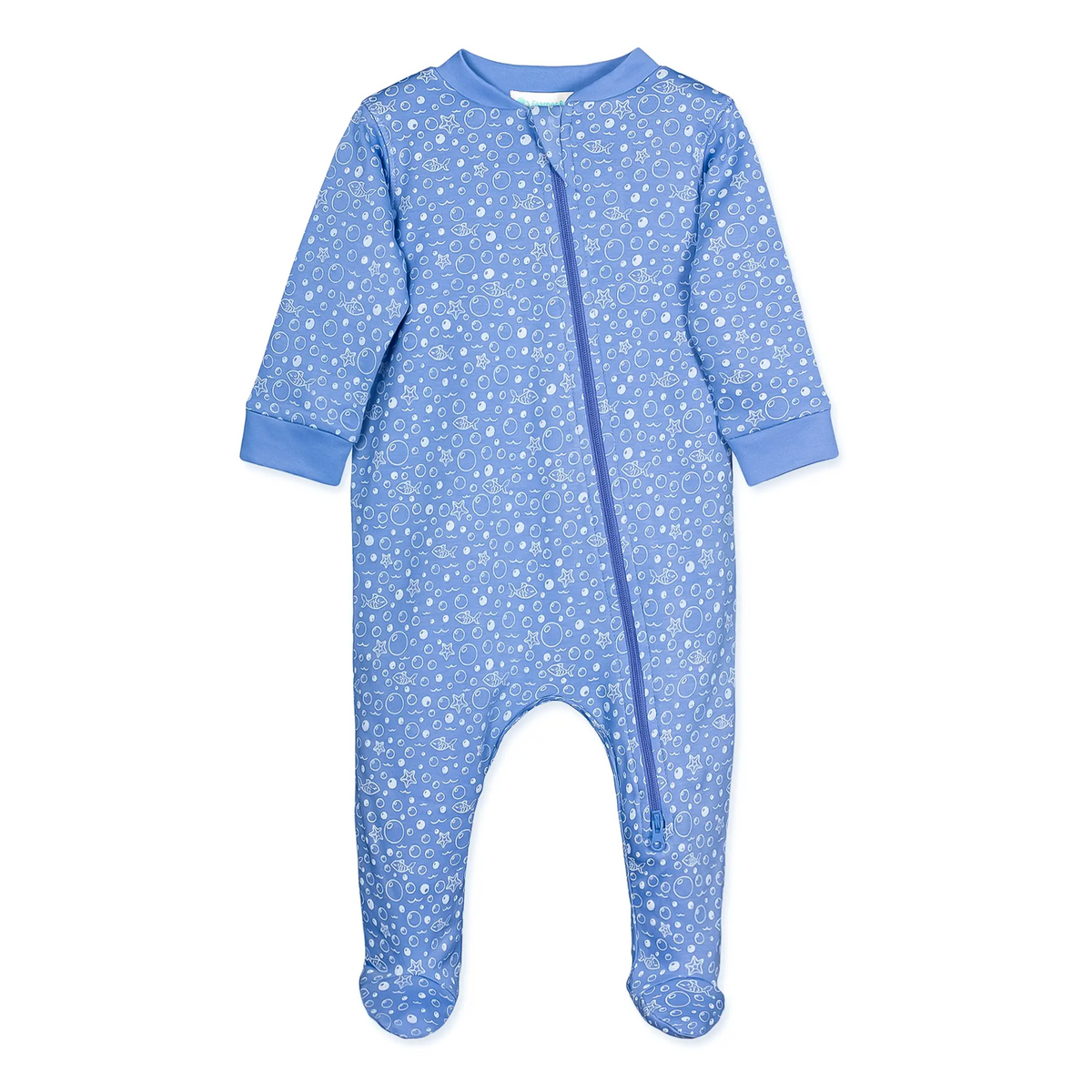 Feather Baby Fish Bubbles Footie