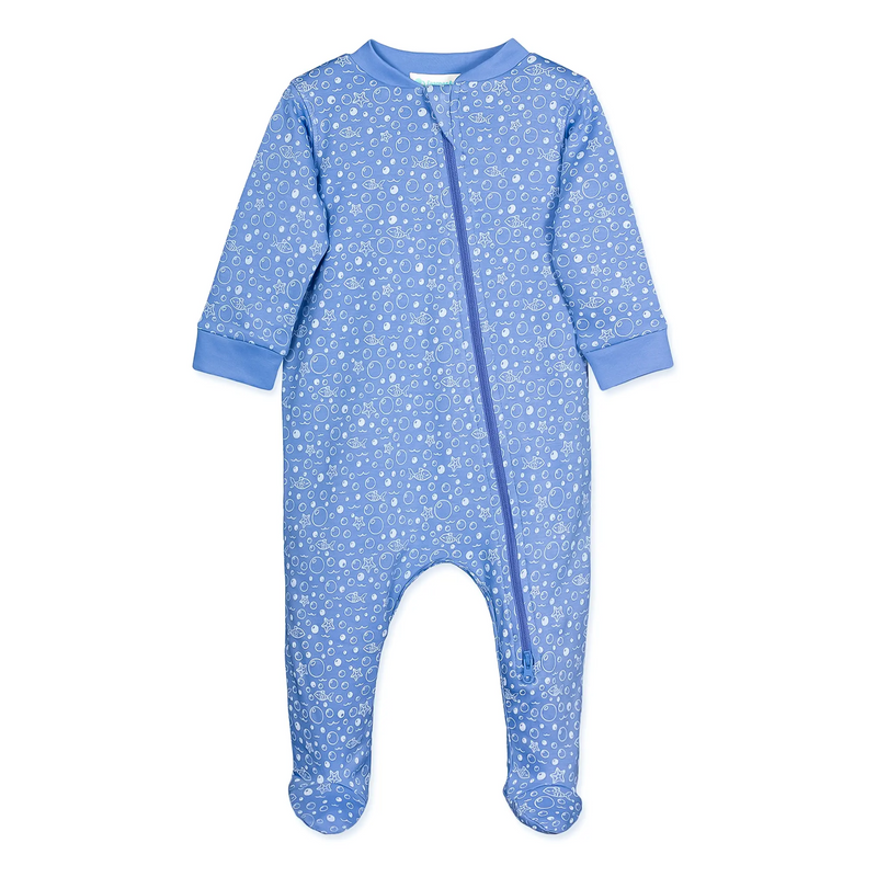 Feather Baby Fish Bubbles Footie