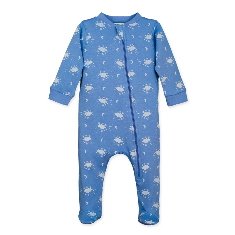 Feather Baby Night Sky Footie