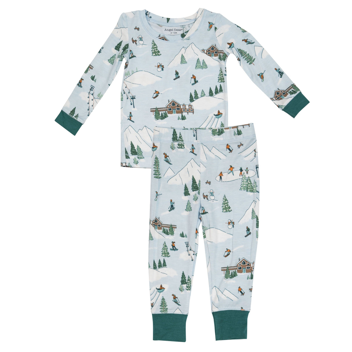 Angel Dear Winter Fun Skiing Pajama Set